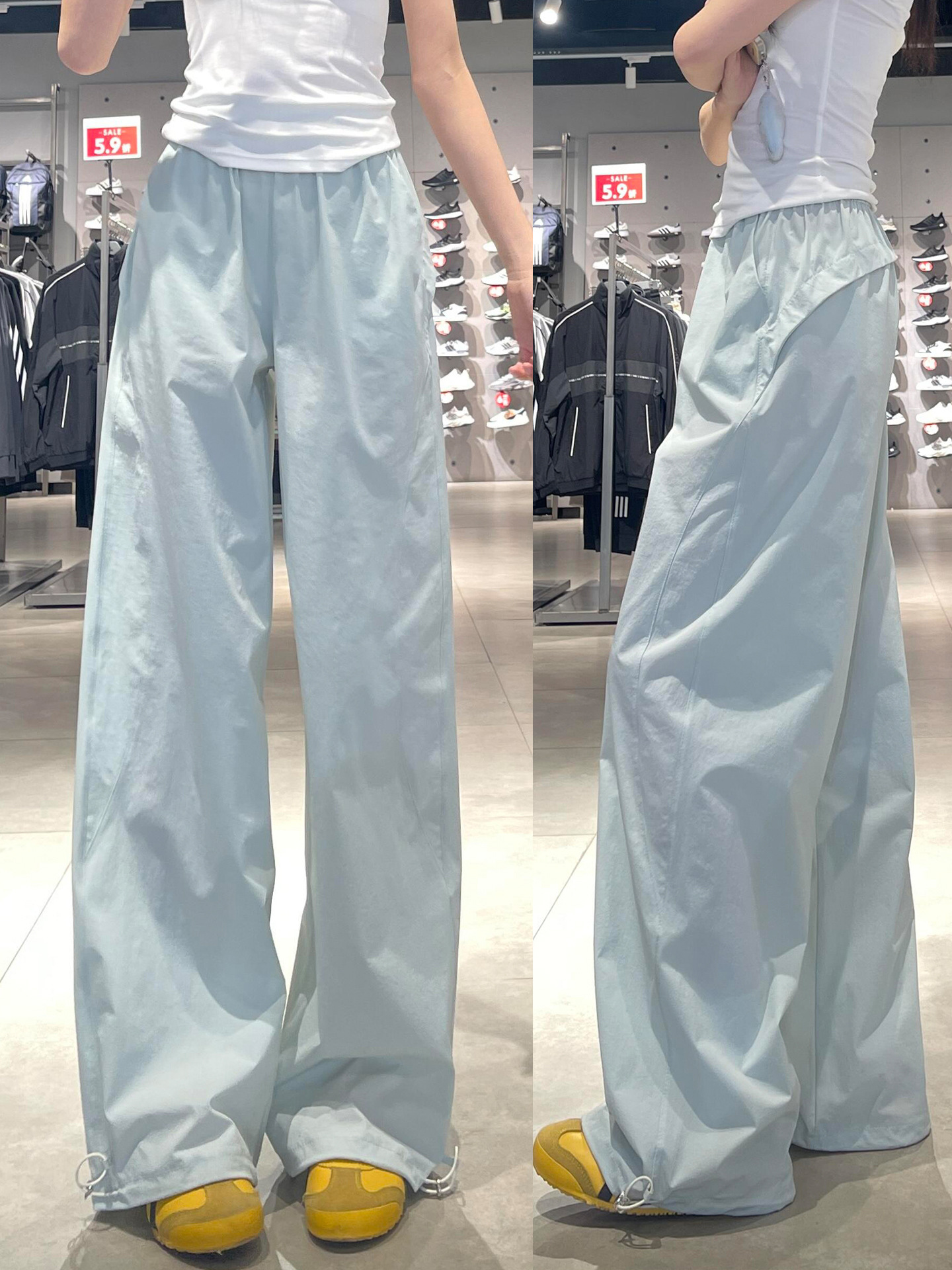 Woodpecker blue pants, women's summer thin quick-drying workwear sweatpants, huge good-looking, small paratrooper mountaineering assault pants