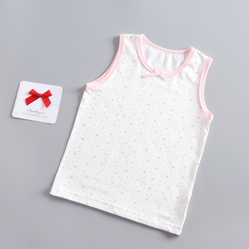Picture of Girls Children's Vest Cotton Summer Category a Cotton Inner Wear Sling Sleeveless Baby Vest Baby Children's Wear
