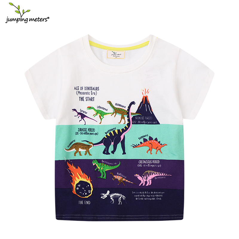 Picture of Summer children's t-shirt 2025 new fashion dinosaur pattern summer round neck short sleeve trendy top children's clothing wholesale