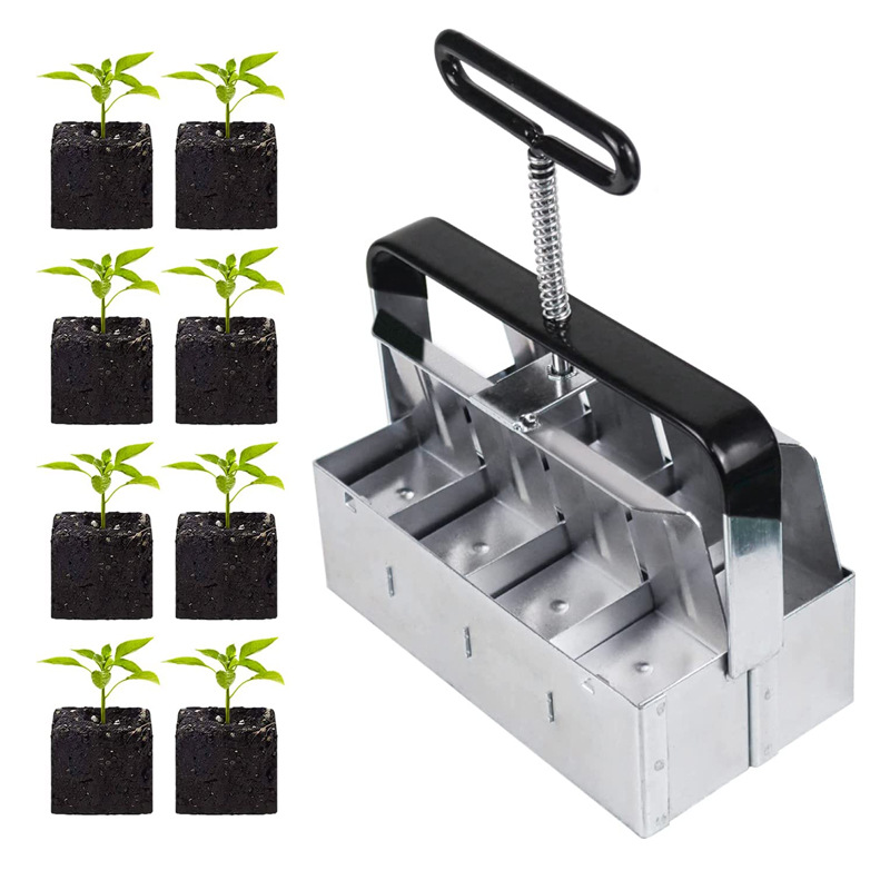 Picture of Amazon Cross-Border Soil Block Maker Manual Double Row 1 Out 8 Soil Blocker Garden Tools Garden Tools