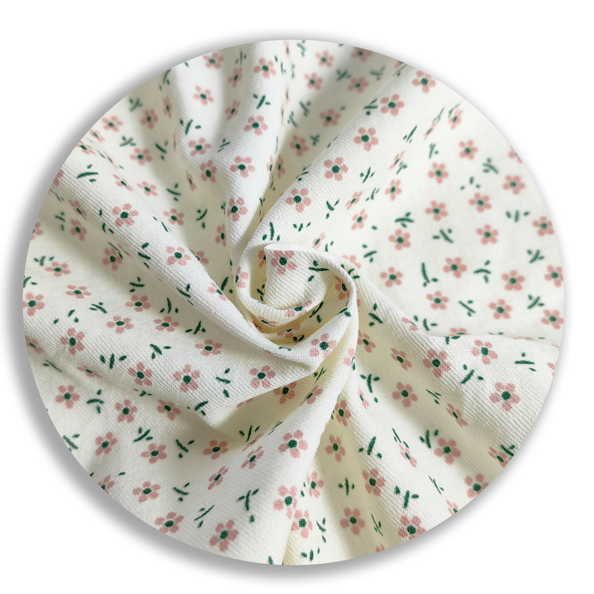 Picture of Spring and Summer Woven Washed Double-Sided Twill Small Fresh Floral Cotton Printed Shirt Dress Children's Clothing Fabric