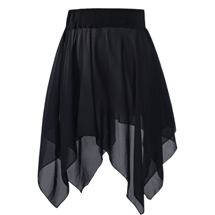 Adult Dance Dress Ballet Chiffon Dress Mid-length Dress Performance New Style Women's Classical Black Irregular Skirt Skirt