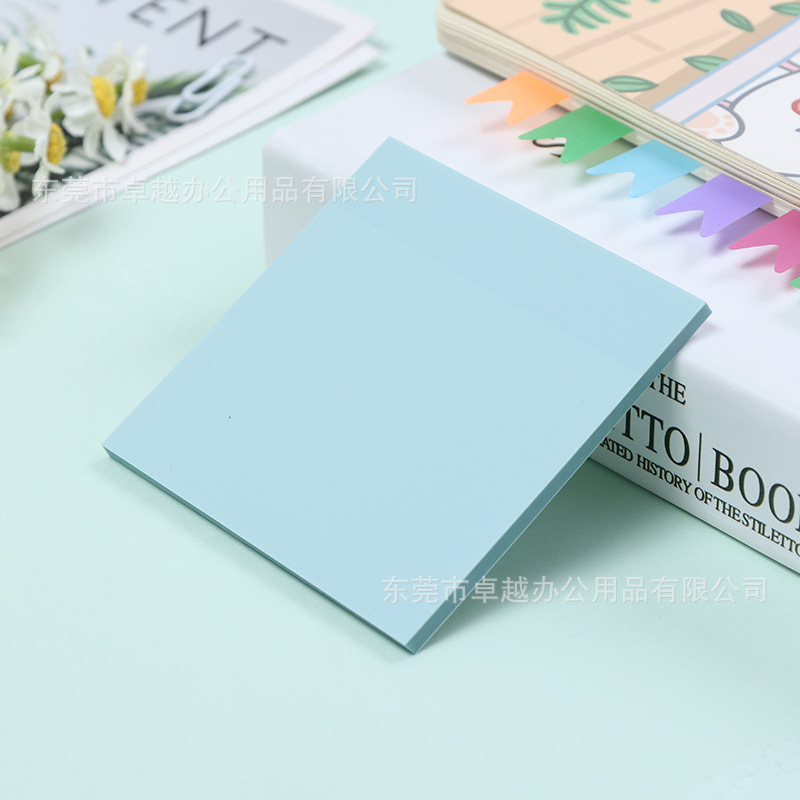 Picture of PET fluorescent notes for students to use key marks to write strong sticky plastic waterproof wrong topic transparent post-it notes