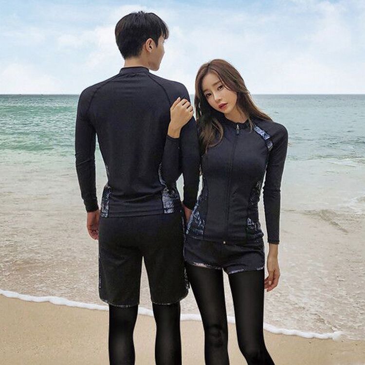 Picture of Wetsuit Korean New Split Long-Sleeved Swimsuit Snorkeling Wetsuit Sun Protection Couple Pants Surfing Suit Swimsuit
