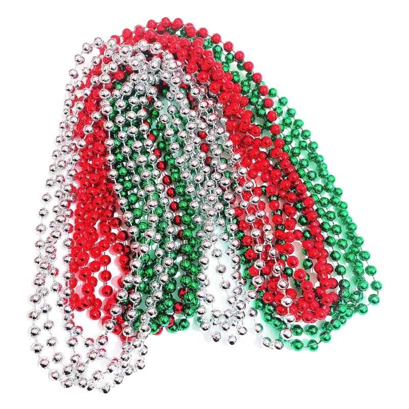 Cross-Border Carnival Color Necklace Plastic Electroplated Bead Chain Holiday Clothing Jewelry Decorative Accessories Beaded Wholesale