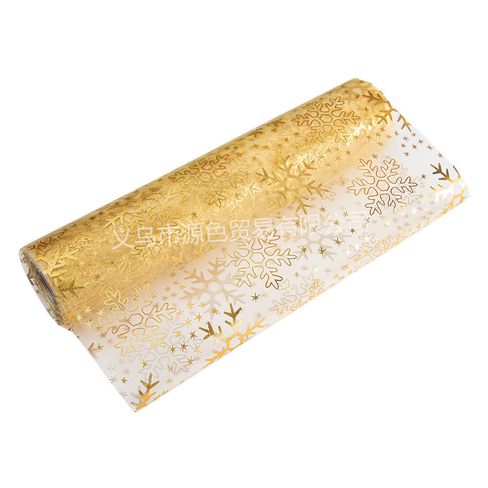 Picture of New cross-border Amazon dedicated mesh gilding table runner snowflake deer head Christmas holiday decoration home table decoration