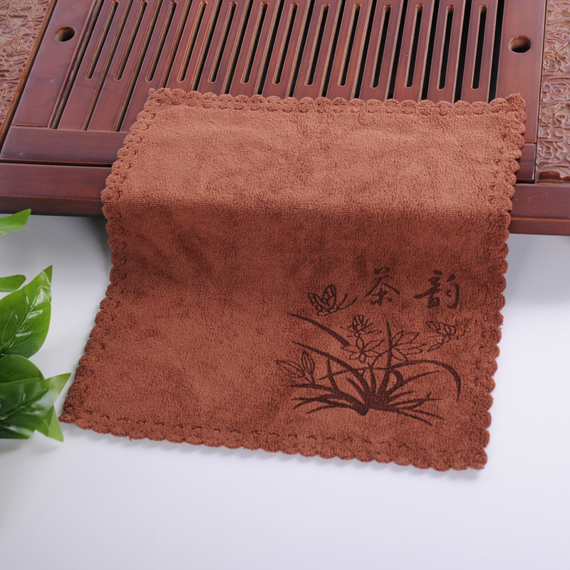 Picture of Tea Towel Thickened Absorbent Tea Towel Tea Table Rag Small Square Towel Kung Fu Tea Mat Pot Towel Independent Packaging Fixed Logo