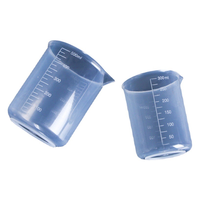 New combination set plastic measuring cylinder beaker 50/100/250/500/1000ml with 3ml dropper nylon brush