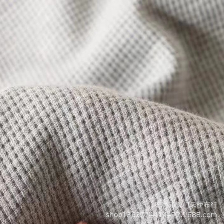Spot supply of new knitted polyester waffle jacquard small plaid 230g polyester waffle Net red plaid