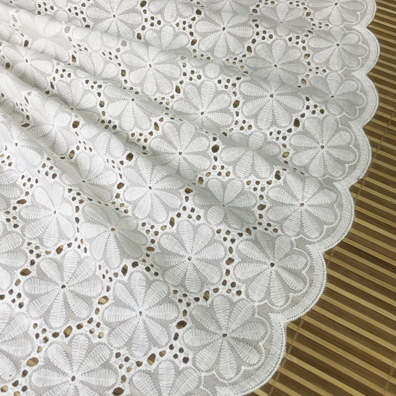 [Spot Straight Hair] Preferential Nine-Minute Fragrance Hollow Plum Blossom Cotton Full Embroidery Spring, Summer and Autumn Width 135cm