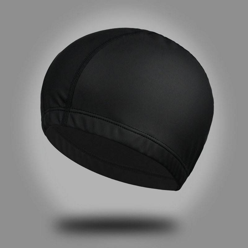 Picture of Pu swimming cap factory wholesale high elastic waterproof breathable head large swimming cap adult men and women PU coated swimming cap