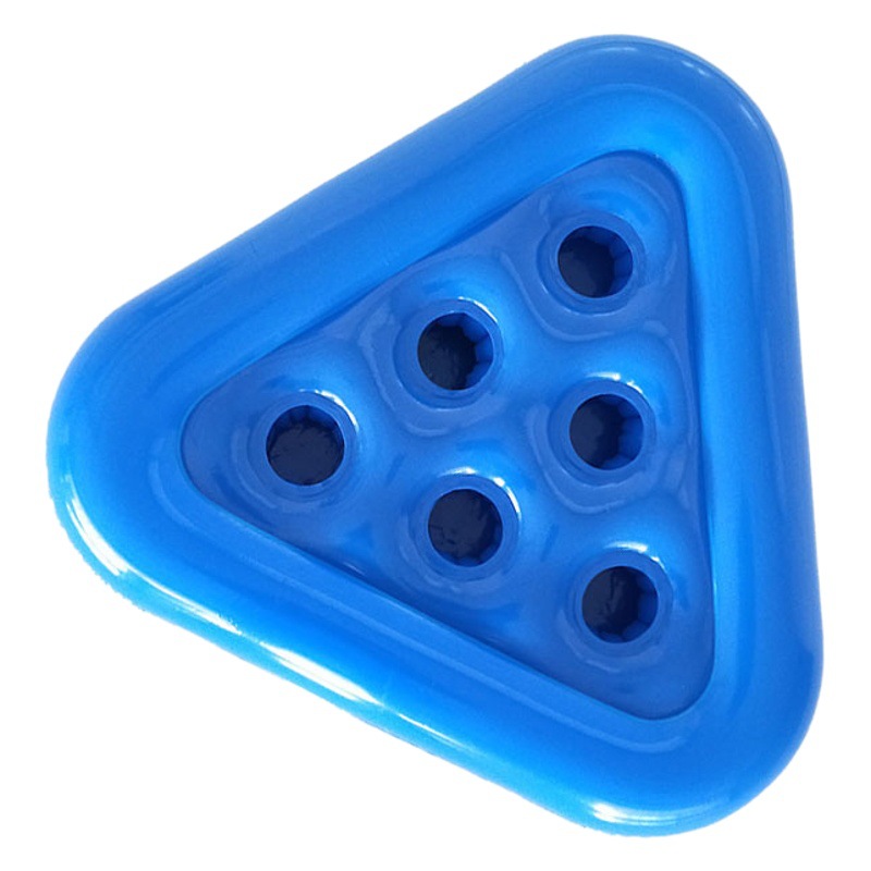 Picture of in stock PVC Cross Border Inflatable Triangle Cup Holder Six Hole Cross Border Beer Holder Water Coaster Party Throwing Toy