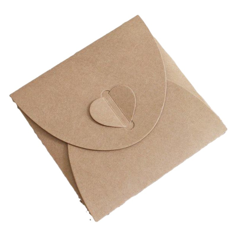 Kraft paper CD envelope bag peach heart "single pack" Western retro style packaging 50 sheets/bag