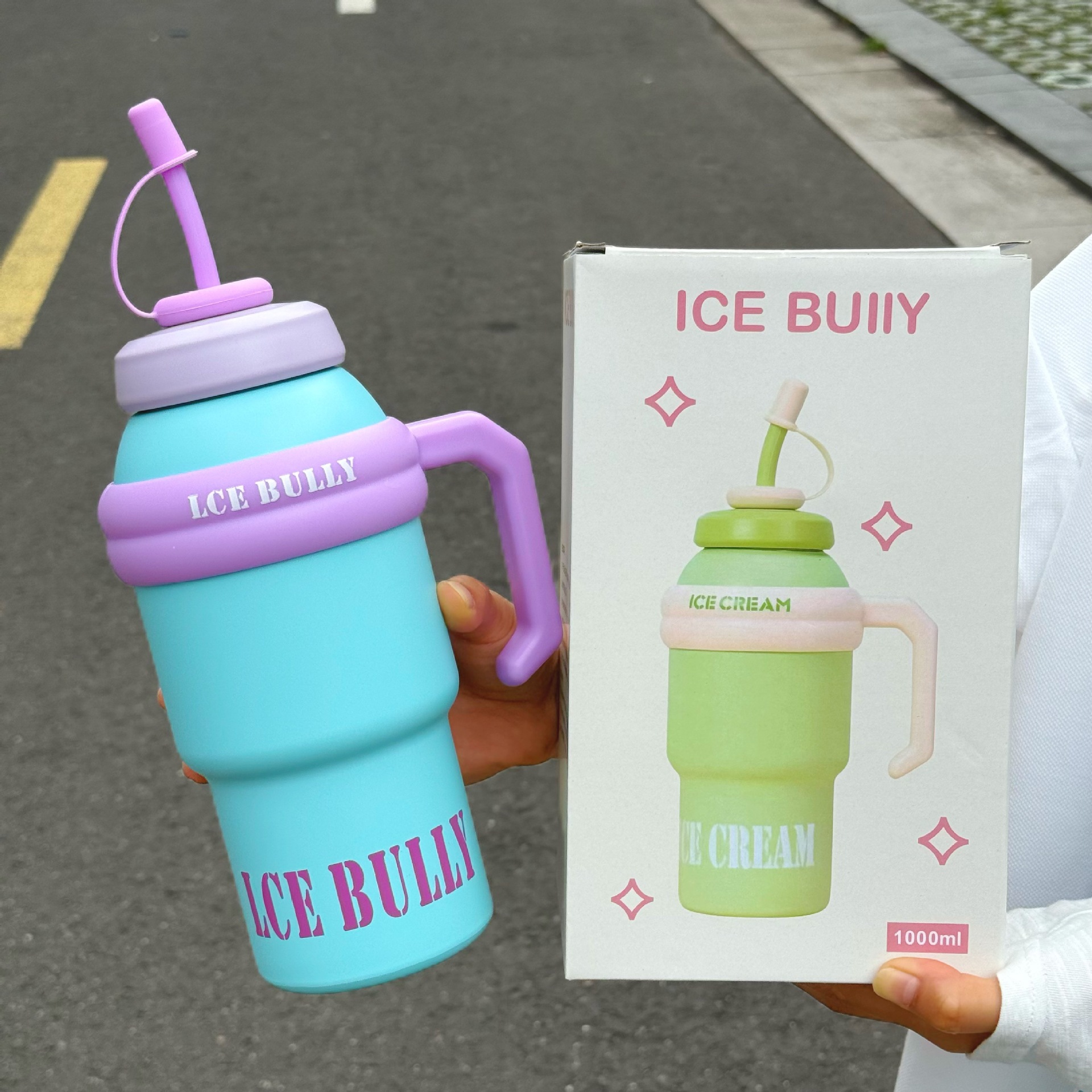 Jumbo Popular Insulated Cup 304 Stainless Steel Ice Cup High-Value Unisex Water Bottle Outdoor Portable Straw Cup