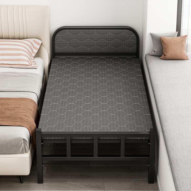 Picture of Single Office Nap Bed Rental Room Nap 1.2m Hard Plate Iron Frame Bed Multi-Functional Bed Foldableing Bed