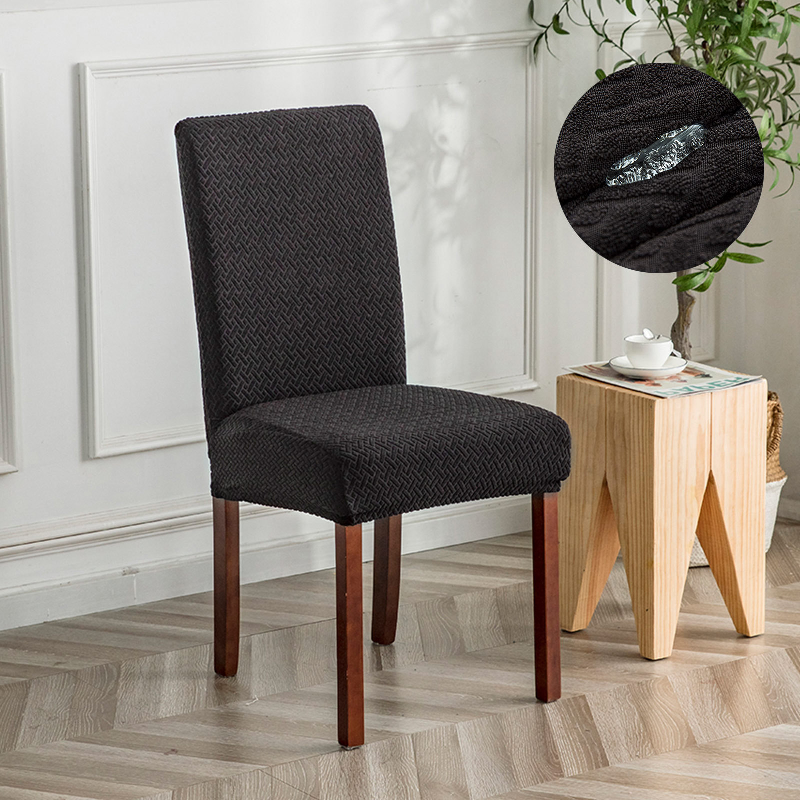 Picture of Long Lattice Waterproof Chair Cover T-Type Waterproof Chair Cover Waterproof Household Dust Cover