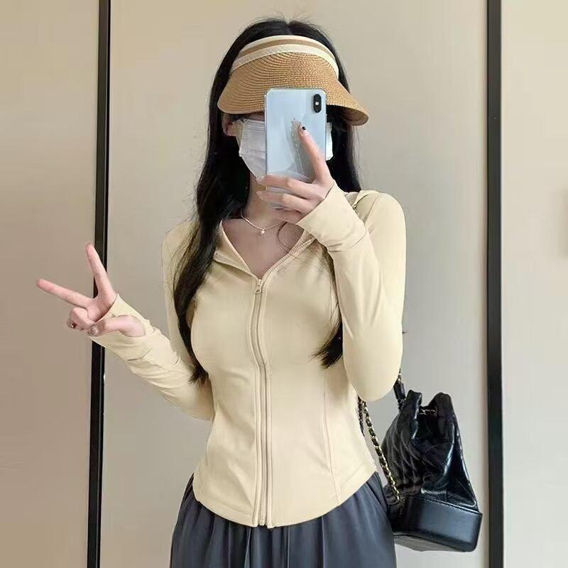 2025 Slim Youth Sun Protection Clothing Women's Anti-Uv Hooded Jacket Summer New Sun Protection Clothing