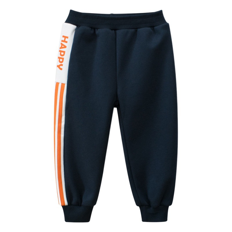 27Kids Brand Kidsren's Clothing Boys' Sweatpants Fleece-Lined 2024 Autumn and Winter New Kidsren's Pants Drop Shipping