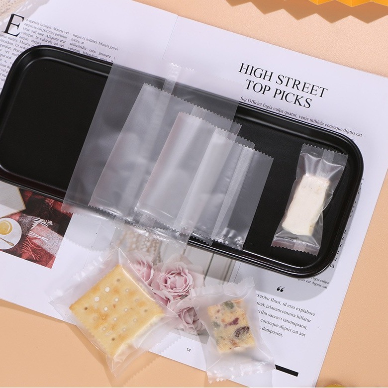Thickened Translucent Sanding Machine Bag Sealing Snowflake Crisp Dry Packaging Bag Mooncake Bag Candy Nougat Packaging Bag