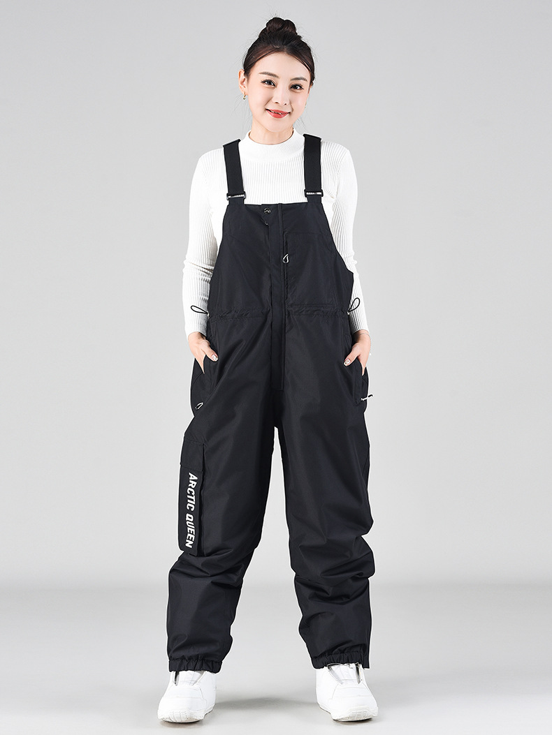 Picture of Ski suspenders for men and women OVER SIZE winter outdoor windproof snowboard pants one-body snow pants warm