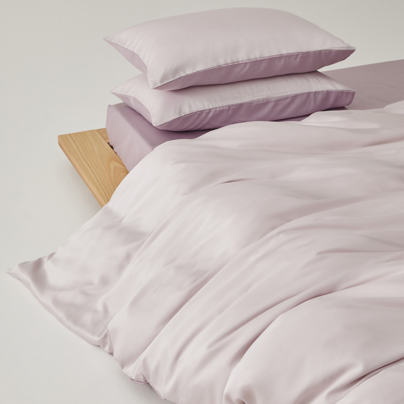 Picture of Light Luxury 60-Count Lenzing Tencel Four-Piece Set Double-Sided Lyocell Cool Ice Silk Cool Feeling Naked Sleeping Tencel Bed Bed Sheets Quilt Cover
