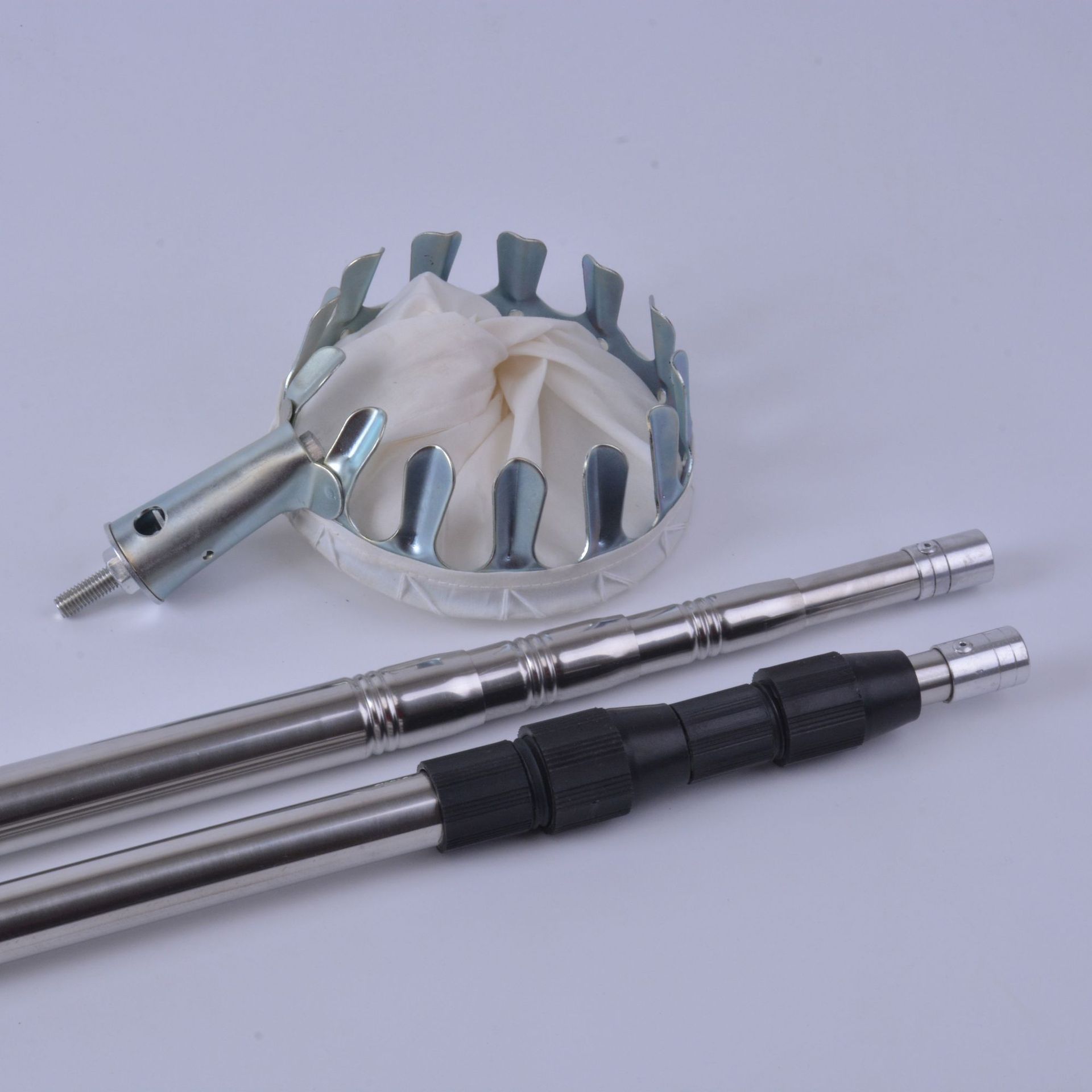 Stainless Steel Fruit Picker Telescopic Multifunctional Fruit Picking Rod High Altitude Stainless Steel Picking Tool Persimmon Mango Artifact