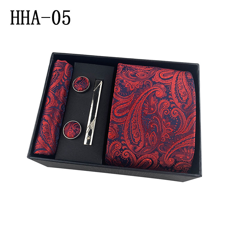 Picture of Factory Wholesale Men's Tie Business Dress Wedding Photo Suit Accessories Tie Cufflinks Square Tie Gift Box