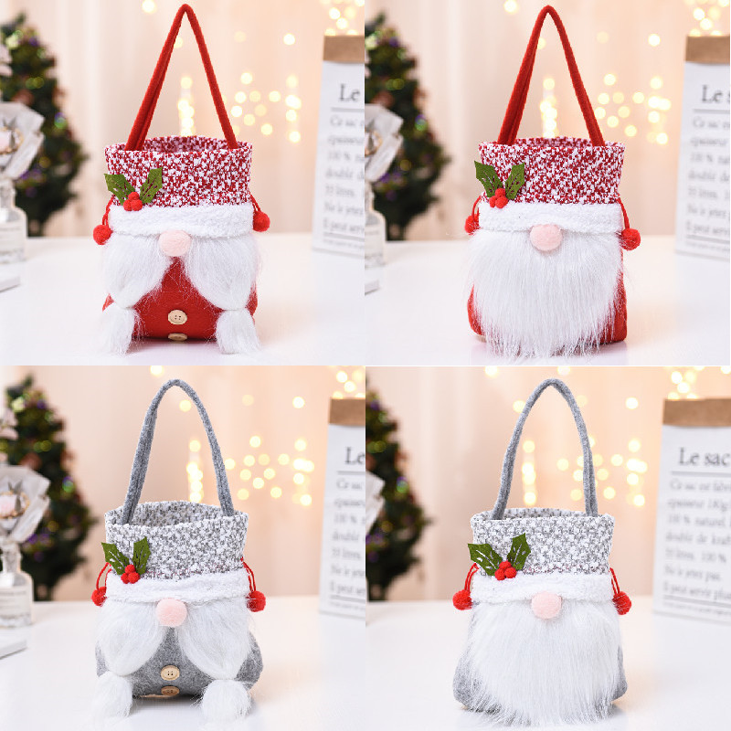 New Christmas Faceless Claus Apple Bag Christmas Children Candy Bag Christmas Decorations Small Gift Bag