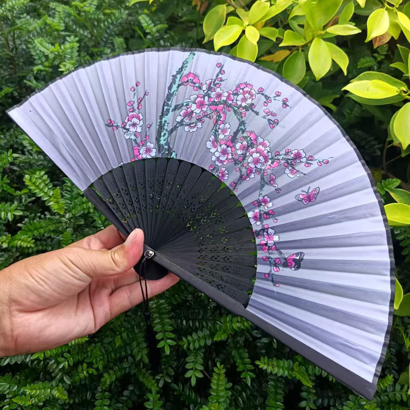 Picture of Folding Fan Bamboo Ancient Fan Student Girl Chinese Style Small Fan Scenic Spot Export Wholesale Retail Gift Decorative Fan