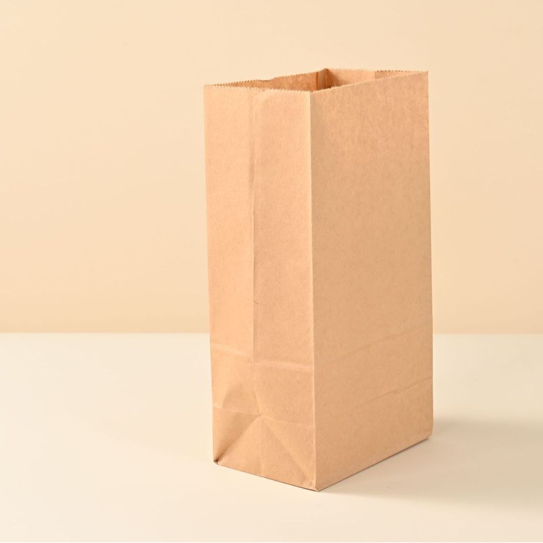 Factory Direct Sales in stock wholesale Kraft paper square bottom bag bread toast packing bag household garbage disposable packaging