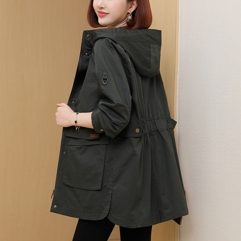 Picture of Windbreaker women's long small 2024 popular this year spring new loose casual women's spring and autumn coat tide