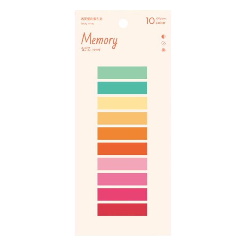 Jilu Yu Jian Chengpin Pet Candy-Colored Loose-Leaf Index Sticky Notes, I'Ll Wait for You in My Dream Series Index, 200 Pieces