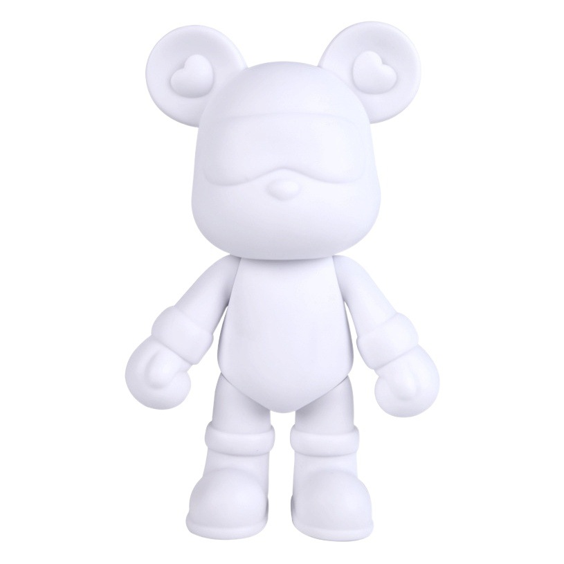 Internet Celebrity Fluid Bear Handmade DIY Material Homemade White Embryo Ornament Pigment Violent Bear Dye Painted Bear Gift