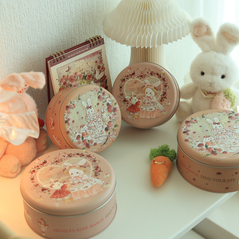 Picture of Factory direct ins marble medium cookies candy round tinplate box packaging box candy box