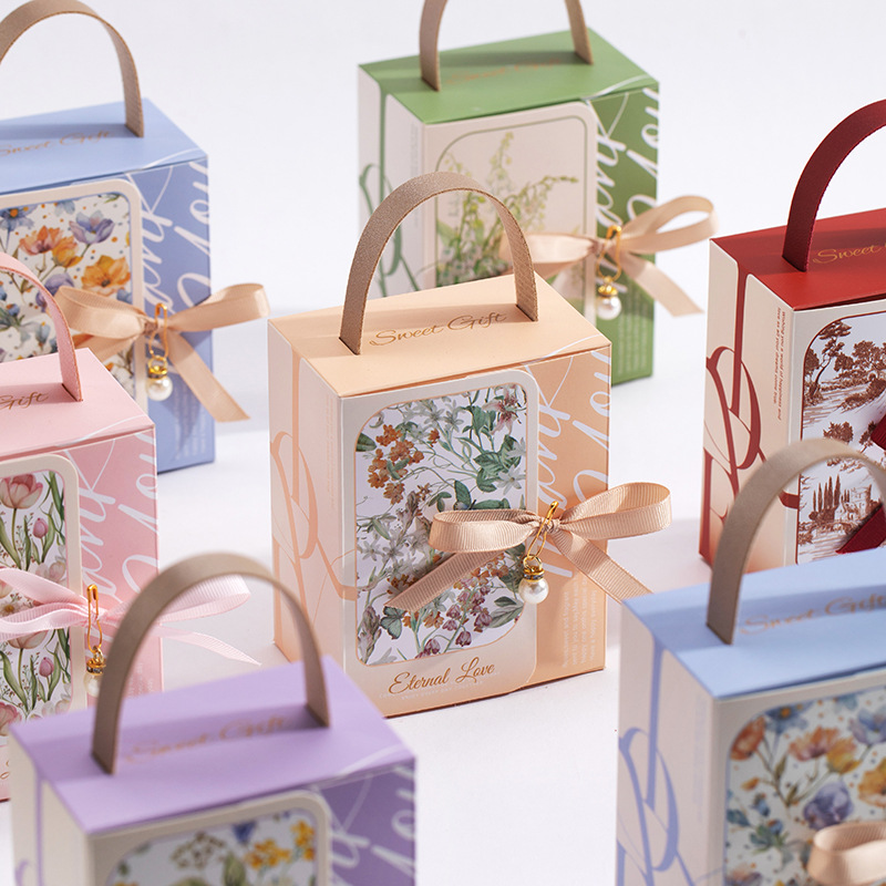 European Style New Candy Box Wedding Candy Box Instagram Style Portable Candy Box Hand Gift Candy Bag Return Candy Box