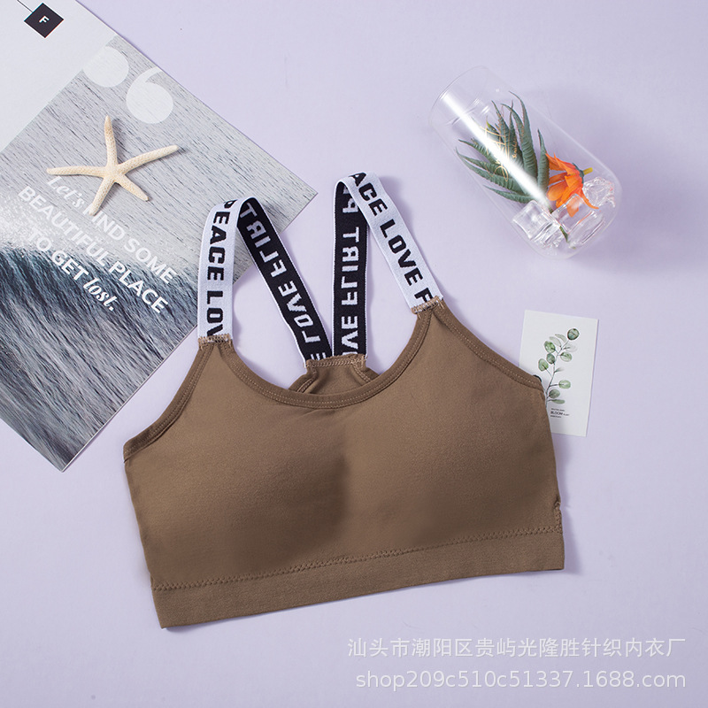 Picture of Cross-border Letter Beautiful Back Wrapped Breast Tube Top Girl Student Developmental Bra Women's Vest Underwear Women