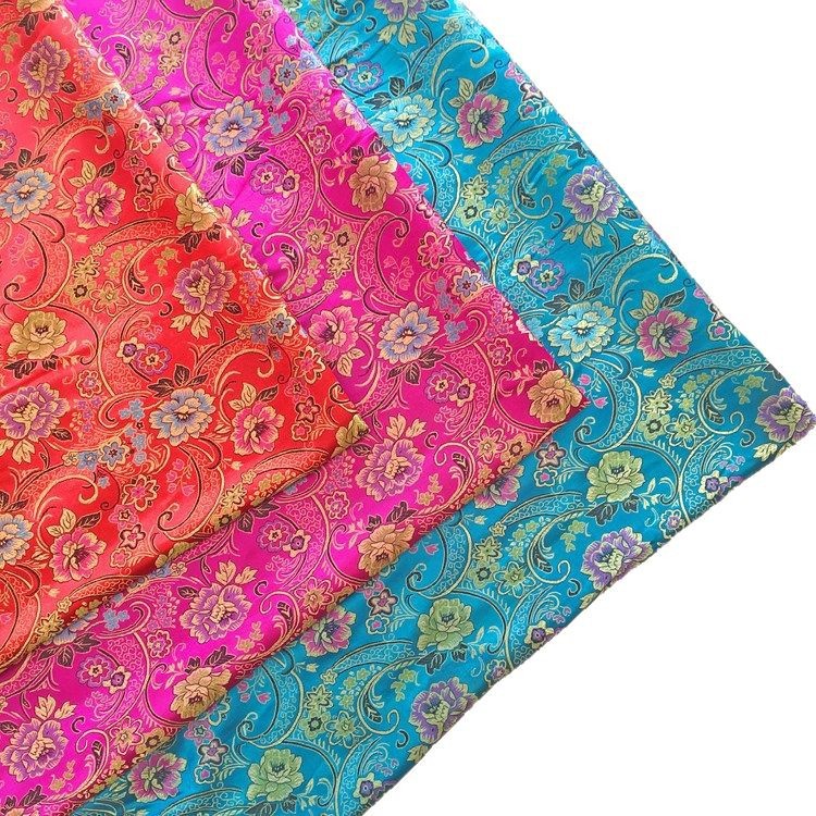 Picture of Song brocade cheongsam waistcoat costume costume cosplay Chinese style fabric colored gold woven brocade jacquard fabric