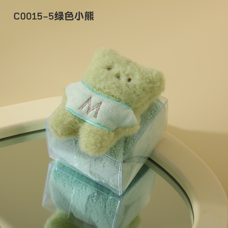 Picture of Hand gift towel creative towel cartoon animal children's square towel Tulip small towel gift box doll