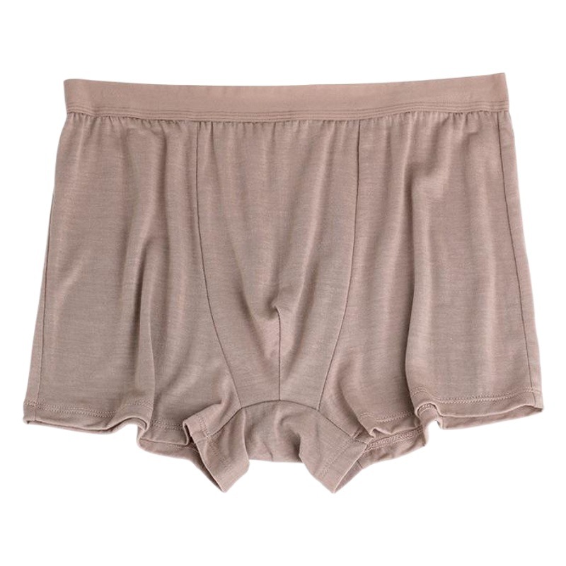 Silk Boxer Briefs Men's Big Red Loose Sports Boxer Shorts Mulberry Silk Large Size Breathable Shorts