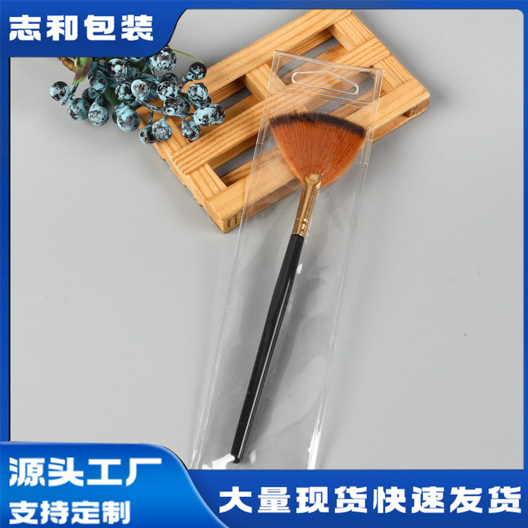 Transparent Pvc Hanging Hole Bag for Daily Necessities Packaging, Beauty Supplies Brush Bag, Factory Supply Packaging Bag with Self-Sealing