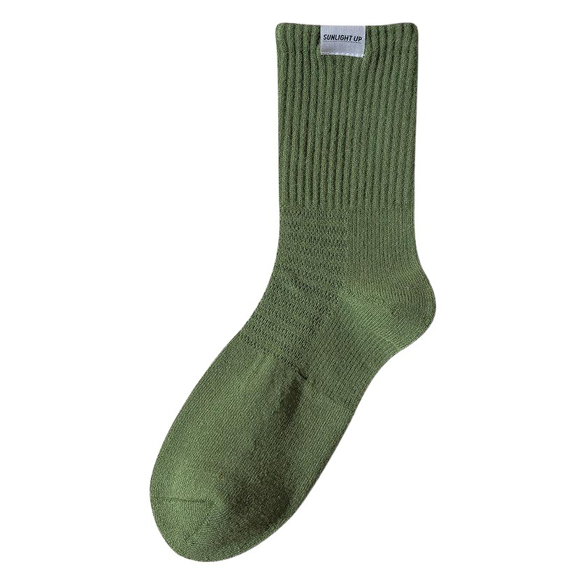 Picture of Autumn and Winter New Breathable Sports Trendy Socks Men's Towel Bottom Mid-length Socks Korean Letter Cloth Label Basketball Men's Stockings