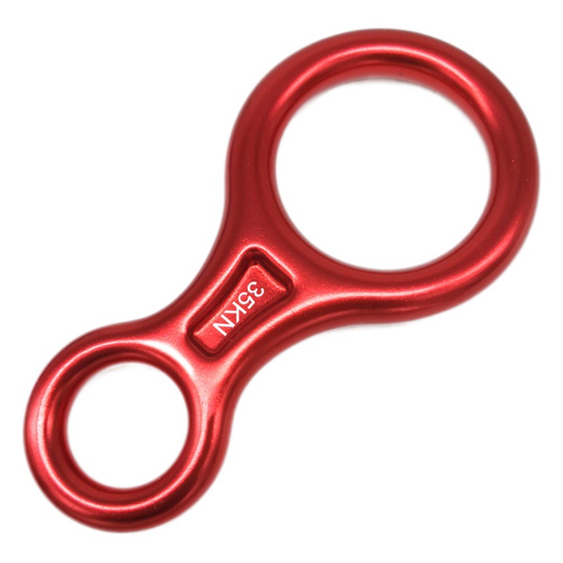 Outdoor eight-character ring quick-drop sliding buckle aluminum alloy eight-character ring descending device fire protection slow-drop protector rock climbing control hole