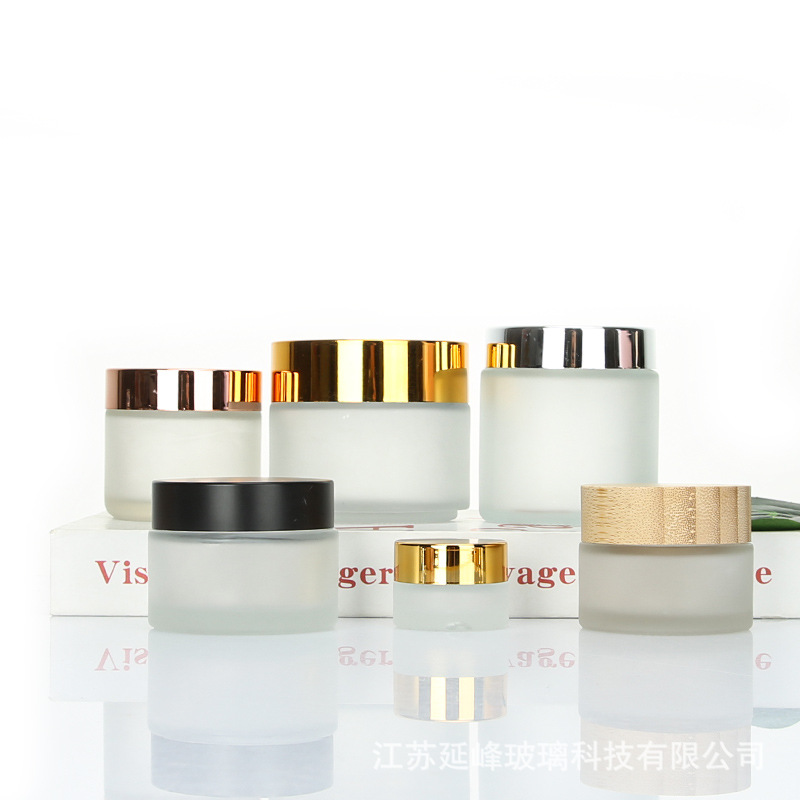 Picture of 30g frosted glass cream bottle 50g face cream jar frosted 100g eye cream bottle cosmetic sub-bottle mask bottle