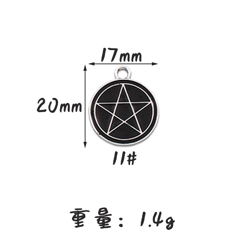 Picture of Halloween Skull Butterfly Card Moon Star DIY Handmade Jewelry Accessories Alloy Drop Oil Pendant Earrings Pendant