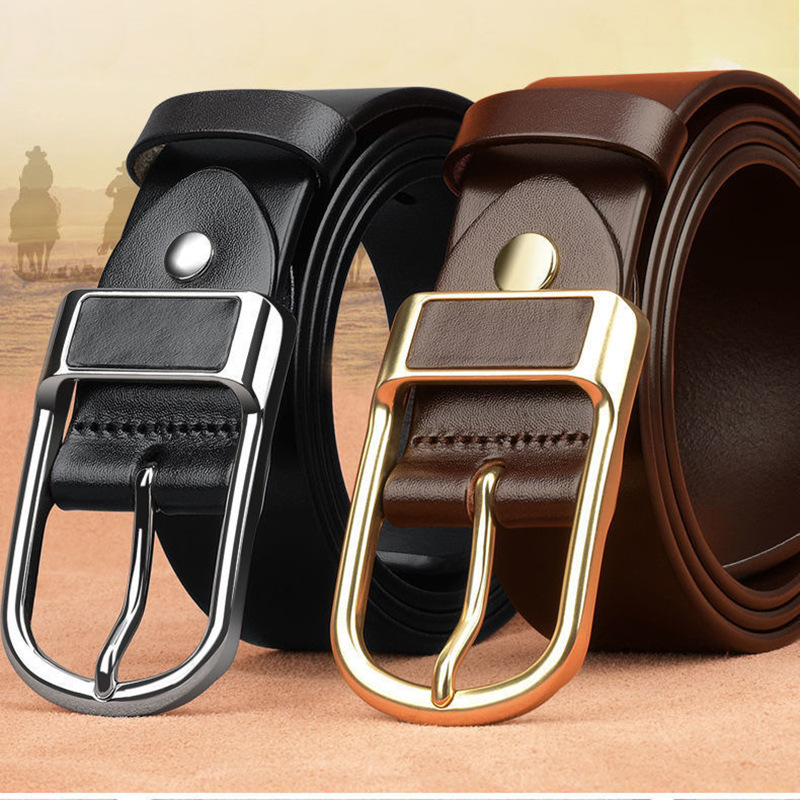 Vintage Pin Buckle Belt Fashion Men's Business Casual Dress Pants Jeans Belt 2024 Hot Item Wholesale Dropshipping