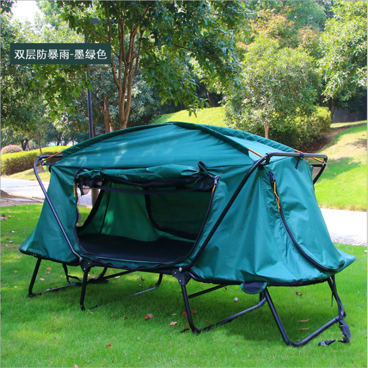 Picture of Outdoor camping tent thickened Oxford cloth warm off-ground tent single double fishing off-ground tent