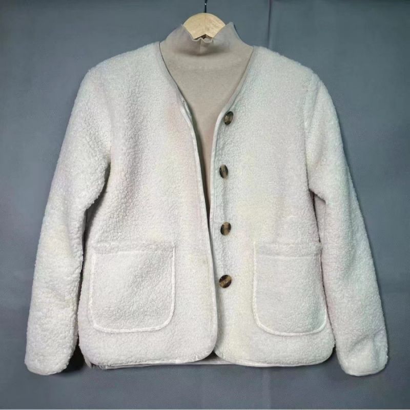 Picture of Cross-border round neck lamb wool coat women 2024 new autumn new Korean version of loose little lamb trend