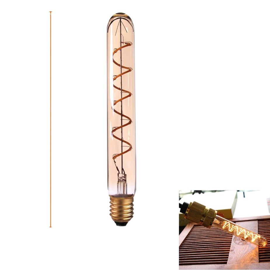led Edison bulb 3W flexible soft filament lamp e14/27 screw mouth warm yellow dimming 110V cross-border retro light