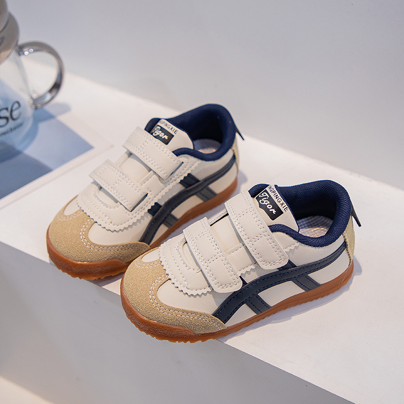 Boys' Shoes Spring and Autumn Leather Children's sneaker Boys' Running Shoes Lightweight Soft Sole Girls' Shoes Kindergarten Children's Shoes