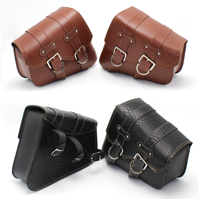 Picture of Motorcycle Bag Harley Motorcycle Side Bag PU Side Hanging Bag Harley Prince Triangle Bag Tool Knight Bag